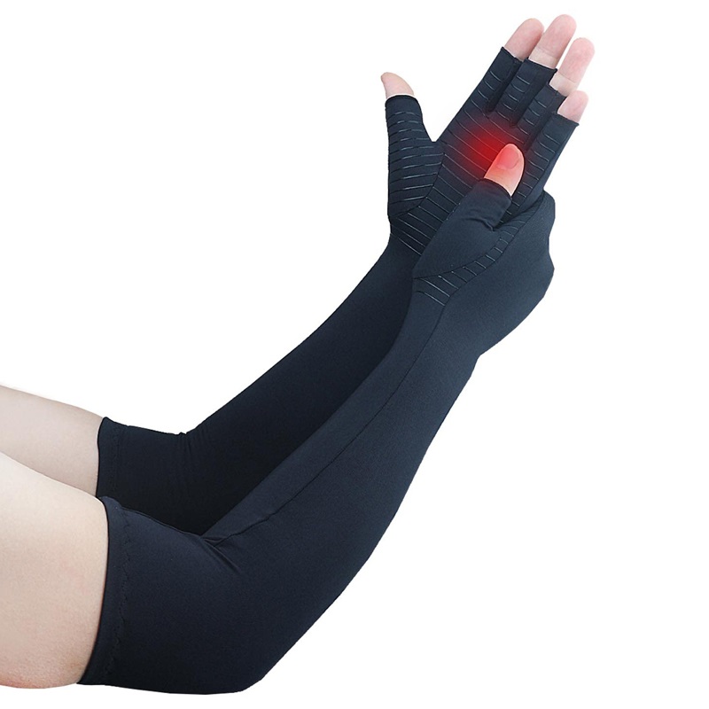 Long Sleeve Compression Gloves for Artists